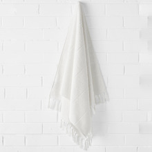 Fringed Paros 580GSM Cotton Bathroom Towels